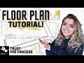 DRAWING FLOOR PLANS TUTORIAL how to DRAW a FLOOR PLAN for beginners WORKFLOW 2021