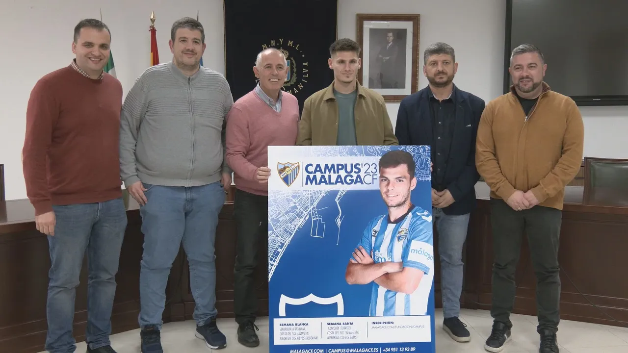 Presentada el Campus del Málaga con la visita de Cristian Gutiérrez
