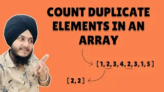 Counting and Printing Duplicate Elements in an Array C Tutorial Jass