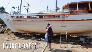 When will we launch & future plans revealed for our wooden boat rebuild — Sailing Yabá 150