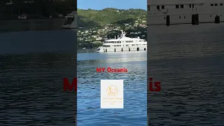 MY Oceanos …. Came in last night and anchored next to us #svsaracenstravels