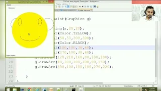 Practical on applet Design a smiley face using Applet in Java 2023