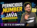 Pernicious Number Program Using Recursion in Java ISC Class 11 12 Computer Science Board Exam