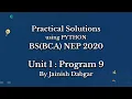 Python Practical 9 Assert Statement Validation BCA Sem 5 NEP 2020 By Jainish Dabgar