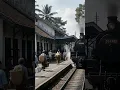 Download Lagu Wide-angle shot of a situation in various small station in East Java circa 1960s #train #station