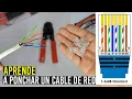 Como PONCHAR un Cable de RED UTP Conectores RJ45 Rapido y Facil