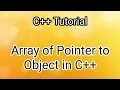 Array Of Pointer To Object In C C Tutorial