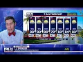 LIVE Temps continuing to warm-up rain chances rising too