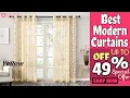 Best Geometric Modern Window Sheer Curtain Panels for Living Room 2020