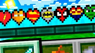 ماين كرافت صنعت قلوب من الابطال الخارقين قلب سبايدرمان Minecraft SUPERHERO Hearts 