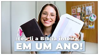 TUDO SOBRE A BÍBLIA EM UM ANO! qual cronograma e Bíblia usei, do que mais gostei/não gostei E MAIS!