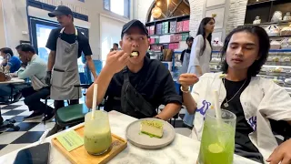 GINI NONGKRONG DI CAFE ELIT INDIA,BANYAK CIWI CANTIK PADA PACARAN😁COBAIN MATCHA DI KASIH MASALA😩