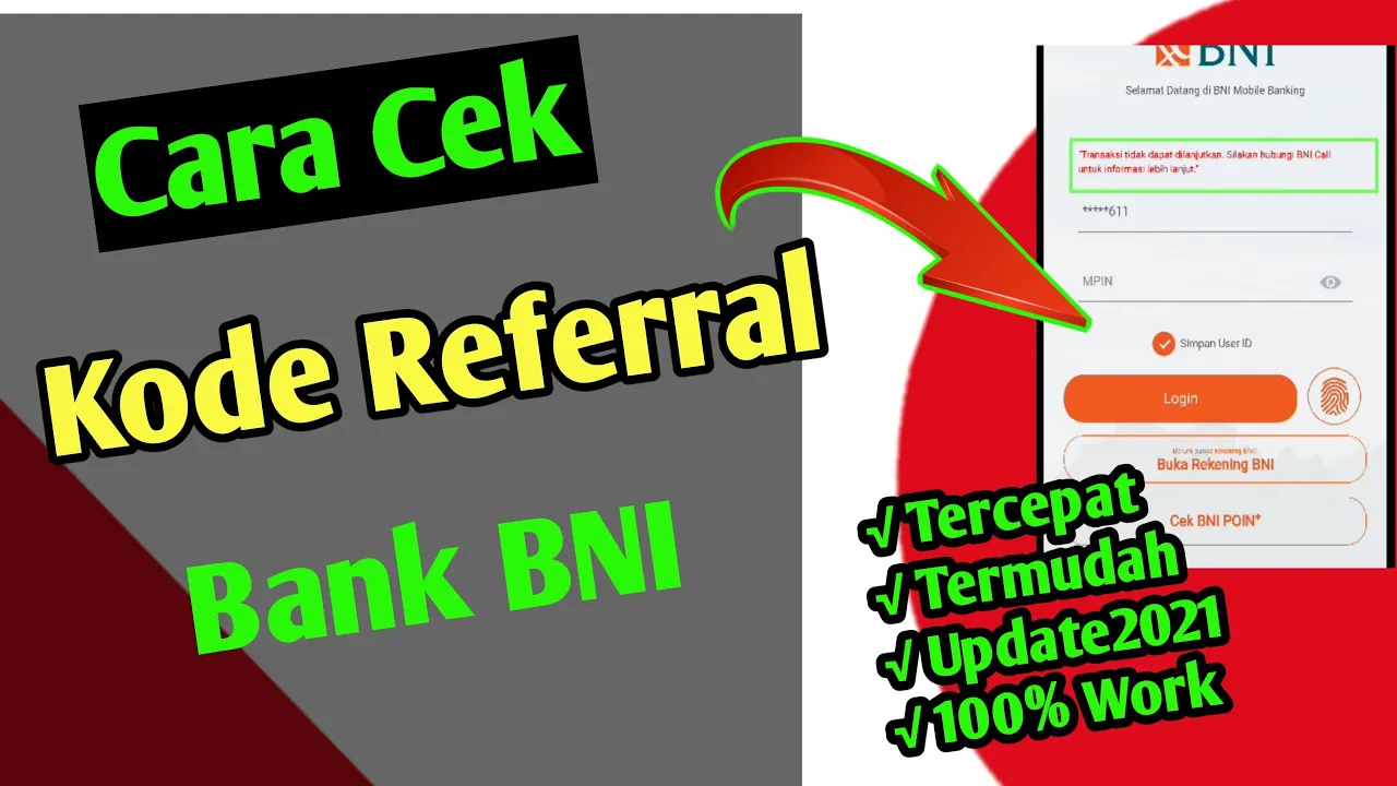 🔵Cara Mengaktifkan Mobile Banking BNI di HP. 