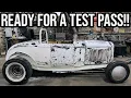 Removing Rust Stains From The Hood - 1932 Ford Drag Car Final Assembly