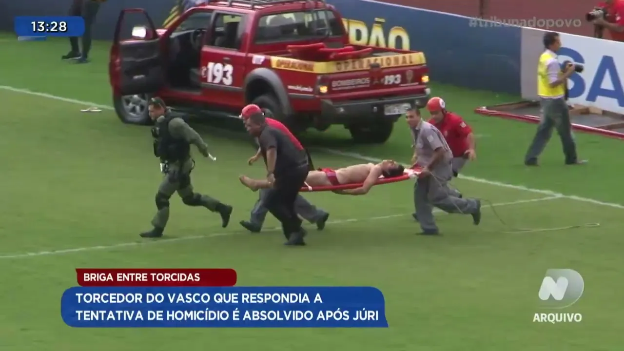 Briga entre torcidas: torcedor do Vasco que respondia a tentativa de homicídio é absolvido após júri