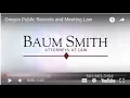 Oregon Public Records and Meeting Law