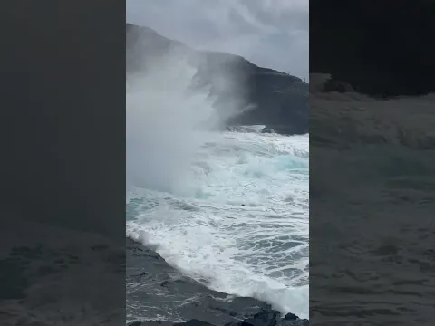 Daring Cliff Jump into Powerful Ocean Waves