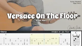 Download Versace On The Floor - Bruno Mars | Fingerstyle Guitar | TAB + Chords + Lyrics MP3