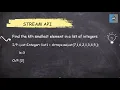 Java 8 Stream API - 27 Find the kth smallest element in a list of integers Most Asked
