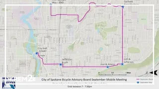 Spokane Bike Commission mobile meeting taking place Tuesday night