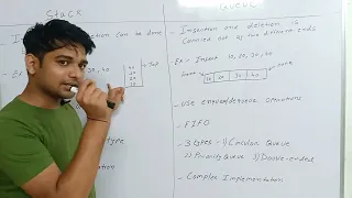Difference between Stack and Queue DS Hindi