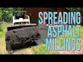 Spreading Asphalt Millings