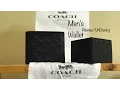 Coach Men s Compact ID Black Leather Wallet