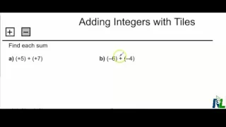 Adding Integers With Tiles 1