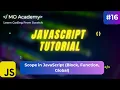 JavaScript Scope Explained Block Function Global Scope with Examples