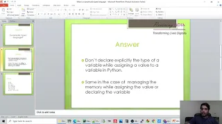 Python Interview Question What is a Dynamically Typed Language Tutorial 02
