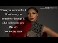 My Man - Tamar Braxton (Lyric Video)