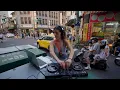 Lagu mixing dance music on a street in taiwan