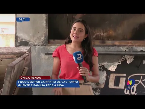 Fogo destrói carrinho de cachorro quente e família pede ajuda