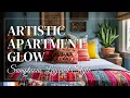 Boho Colorful Bold Artistic Apartment Inspiration Chic Details That Feel Sumptuous