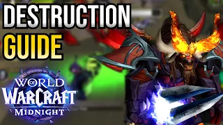 MIDNIGHT 12 0 DESTRUCTION WARLOCK GUIDE FOR PVP Talents Rotation Gear Stats Gameplay Review more