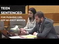Watch Teen sentenced for pushing girl off 60-foot bridge
