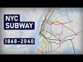 Evolution of the NYC Subway 1868-2040 (geographic map)