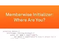 Memberwise Initializer Where Are You