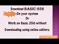Download BASIC 256 on laptop for FREE How to DOWNLOAD BASIC 256 FREE work on Basic 256 online