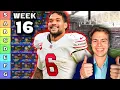 Top 36 Running Back Rankings Tiers Week 16