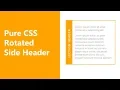 Side header Rotated Text section tutorial using Pure CSS