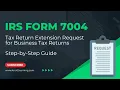 Form 7004 Extension Request for Partnerships with no U S Office