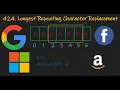 Longest Repeating Character Replacement - Sliding Window