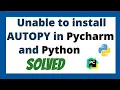 Autopy python library not installing solved error occurred when installing package autopy Pycharm