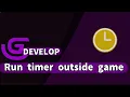 How to make timer that continues outside the game in Gdevelop