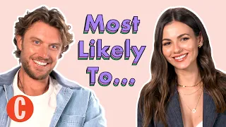 a perfect pairing s adam demos and victoria justice play most likely to cosmopolitan uk
