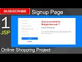 1 Online Shopping project in jsp - Signup Page Eclipse IDE Tomcat Sever MySQL Database