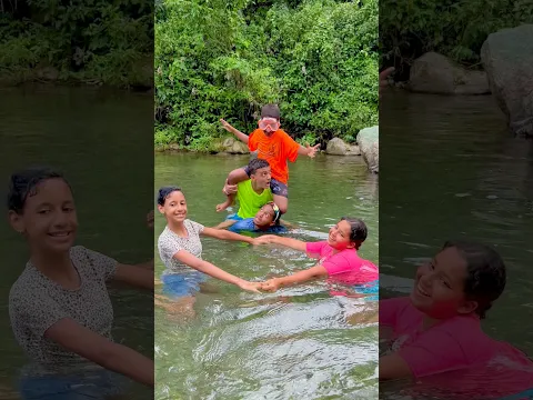 CUANDO MIS NIÑOS SOLO QUIEREN EL RÍO 👦🏽🌊🤣 #ahorts #rio #funny #comedy
