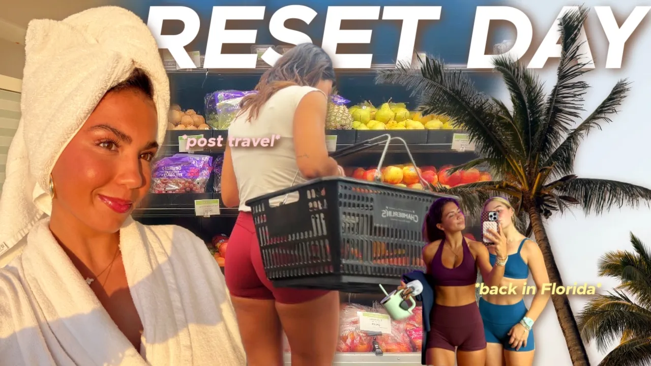 PRODUCTIVE RESET DIML || Post travel grocery shopping, cleaning, and detox!!