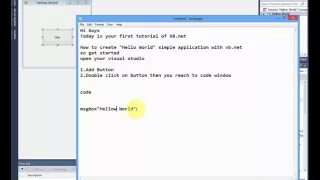 Visual Studio 2013- Create your First Hello World Application